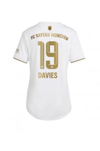 Bayern Munich Alphonso Davies #19 Voetbaltruitje Uit tenue Dames 2022-23 Korte Mouw